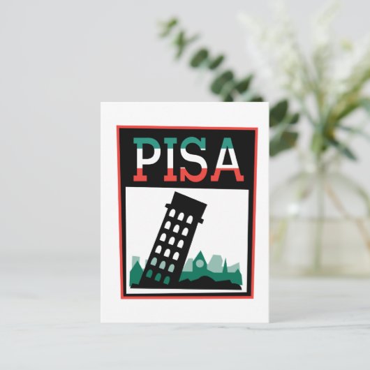 Pisa Poster Postkarte (Stehend Vorderseite)