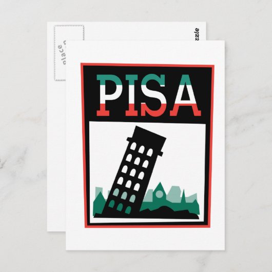 Pisa Poster Postkarte (Vorne/Hinten)