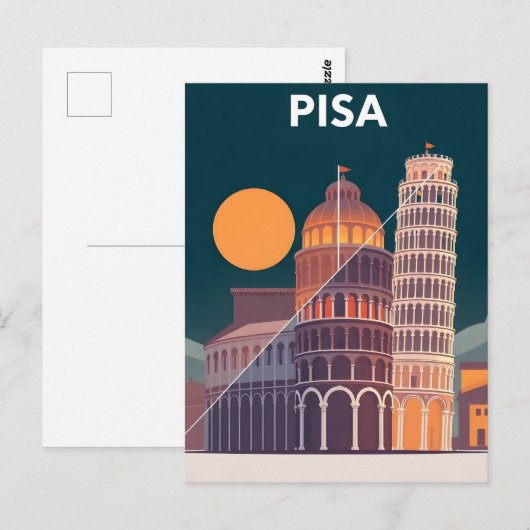 Pisa Postkarte (Vorne/Hinten)