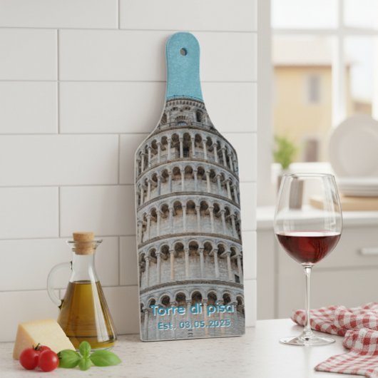 Pisa Tower glass cutting board Schneidebrett