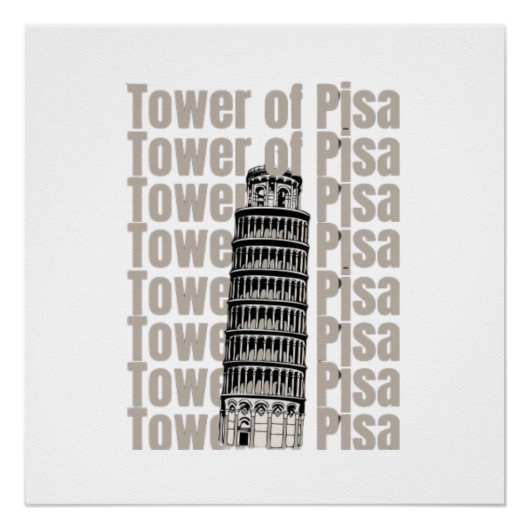 Pisa Tower Poster (Vorderseite)