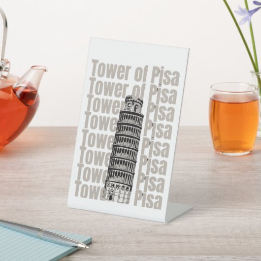 Pisa Tower Sockelschild (In SItu)
