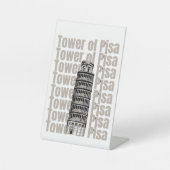 Pisa Tower Sockelschild (Vorderseite)
