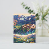 Pisac Heiliger Tal Peru Postkarte (Stehend Vorderseite)