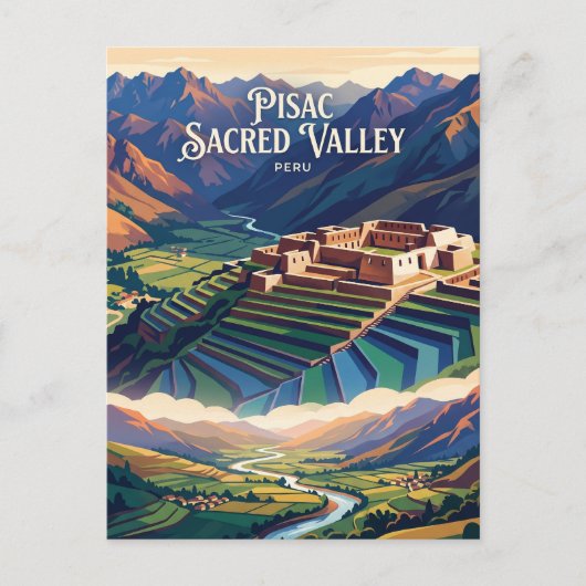 Pisac Heiliger Tal Peru Postkarte (Vorderseite)