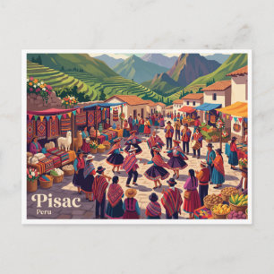 Pisac-Markt Peru Postkarte