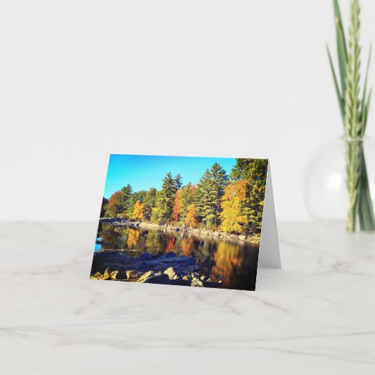 Piscataquog River Foliage Note Card Dankeskarte (Vorderseite)