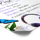 Pisce Zodiac Star Sign Y2K White 4:5 Poster (Ecke)