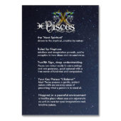 Piscenzentrale Tischkarte Tischnummer (Rückseite)