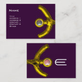 PISCES ABSTRAKT, Pearl lila-gelb, rosa grau Visitenkarte (Vorne/Hinten)