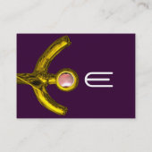 PISCES ABSTRAKT, Pearl lila-gelb, rosa grau Visitenkarte (Rückseite)