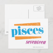 Pisces Aqua Postkarte (Vorne/Hinten)
