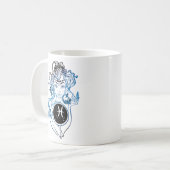 Pisces Art Deco Lady Kaffeetasse (Vorderseite Links)