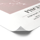 Pisces Astrologie Chart Poster (Ecke)