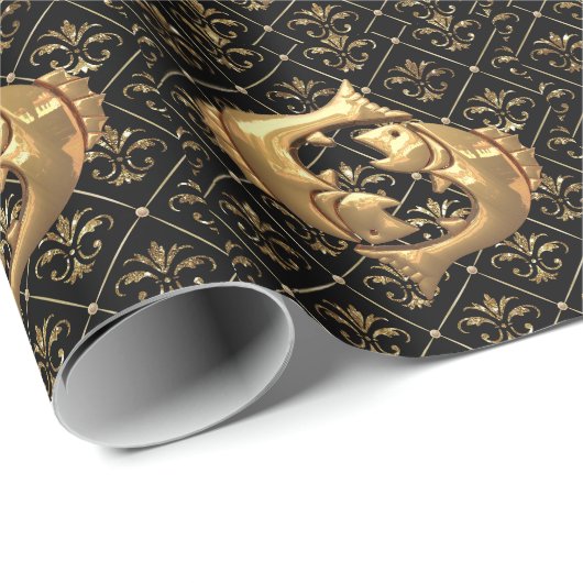 Pisces Astrologie Geschenkpapier (Rolleneckpunkt)