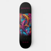 Pisces Astrologie Grafitti Personalize Skateboard (Vorderseite)