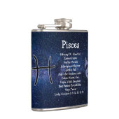 Pisces Astrologie Horoskop Flachmann (Rechts)