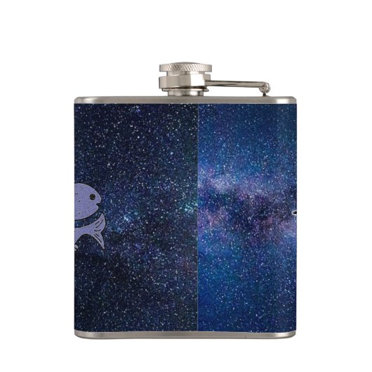 Pisces Astrologie Horoskop Flachmann (Rückseite)