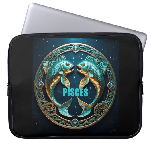 Pisces Astrologie Laptopschutzhülle (Vorderseite)