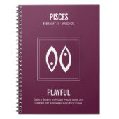 Pisces Astrologie Notizblock (Vorderseite)