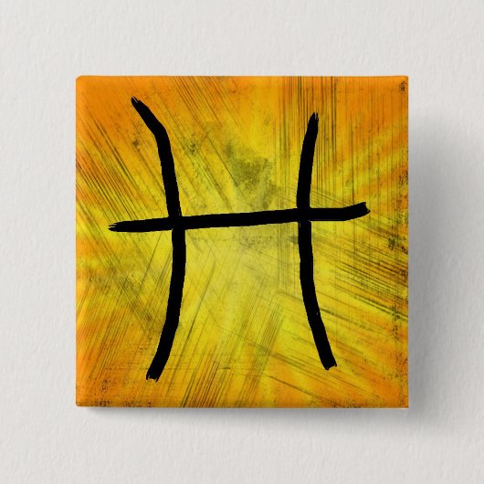 Pisces Astrologie-Zeichen Button (Vorderseite)