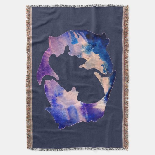 Pisces Astrologie-Zeichen Decke (Vorderseite Vertikal)