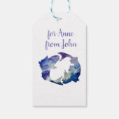 Pisces Astrologie-Zeichen Geschenkanhänger (Rückseite)