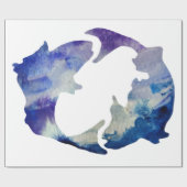 Pisces Astrologie-Zeichen Geschenkpapier (Flach)