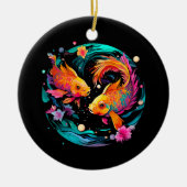 Pisces Astrologie-Zeichen Keramik Ornament (Vorne)