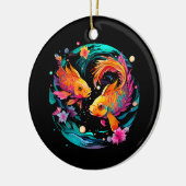 Pisces Astrologie-Zeichen Keramik Ornament (Links)