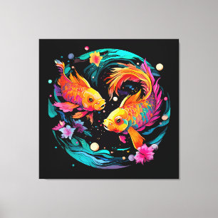 Pisces Astrologie-Zeichen Leinwanddruck