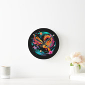 Pisces Astrologie-Zeichen Runde Wanduhr (Zuhause)