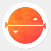 Pisces Astrologie-Zeichen Runder Aufkleber (Vorderseite)