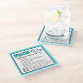 Pisces Astrologisches Horoskop Zodiaka Signature U Glasuntersetzer (Schrägansicht)