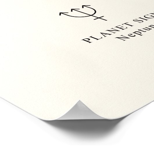 Pisces Astrologisches Schild Poster (Ecke)