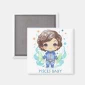 Pisces Baby 3 Magnet (Vorderseite/Rückseite)