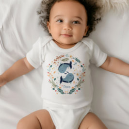 Pisces Baby Outfit - Dreamy Fish Zodiac Sign Baby Strampler