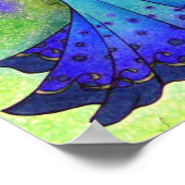 Pisces bele Dancer Astrology Sign Bly Tanzen Poster (Ecke)