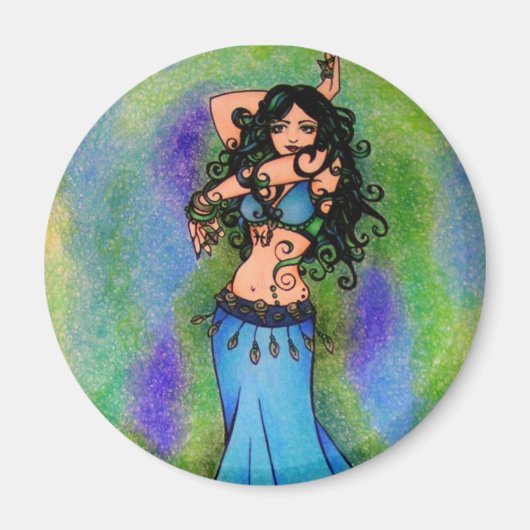 Pisces Belly Dancer Art Magnet (Vorne)