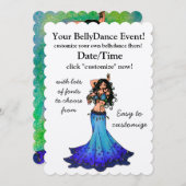 Pisces Belly Dancer Einladung (Vorne/Hinten)