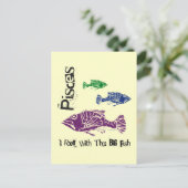 Pisces Big Fish Postcard Postkarte (Stehend Vorderseite)