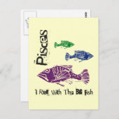 Pisces Big Fish Postcard Postkarte (Vorne/Hinten)