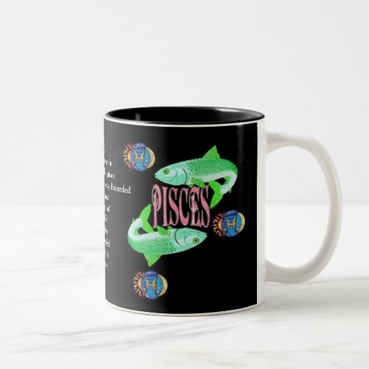 Pisces Birth Sign Zodiac Tasse (Rechts)