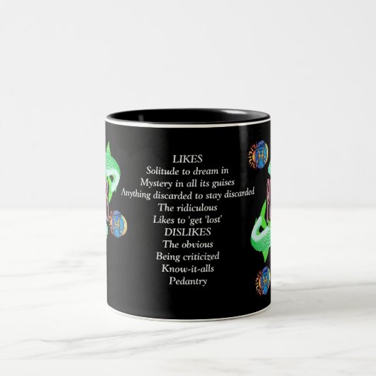 Pisces Birth Sign Zodiac Tasse (Mittel)