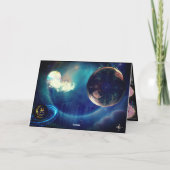 Pisces Birthday Card Dankeskarte (Rückseite)