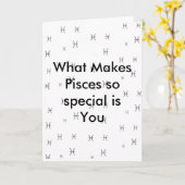 Pisces Birthday Card Karte (Gelbe Blume)