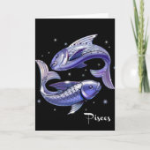 Pisces Birthday Card Karte (Vorderseite)