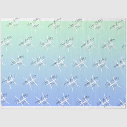 Pisces Birthday Color Wrap Seidenpapier (Vorderseite)