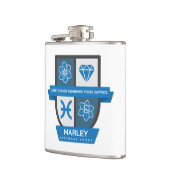 Pisces Birthday Crest™ for March 1-20 Flachmann (Links)