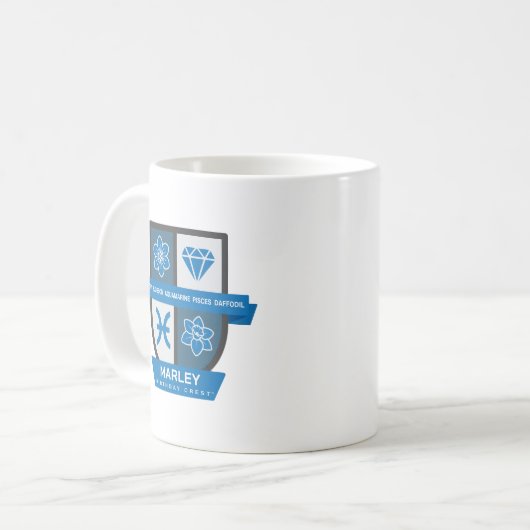 Pisces Birthday Crest™ for March 1-20 Mug Kaffeetasse (Vorderseite Links)